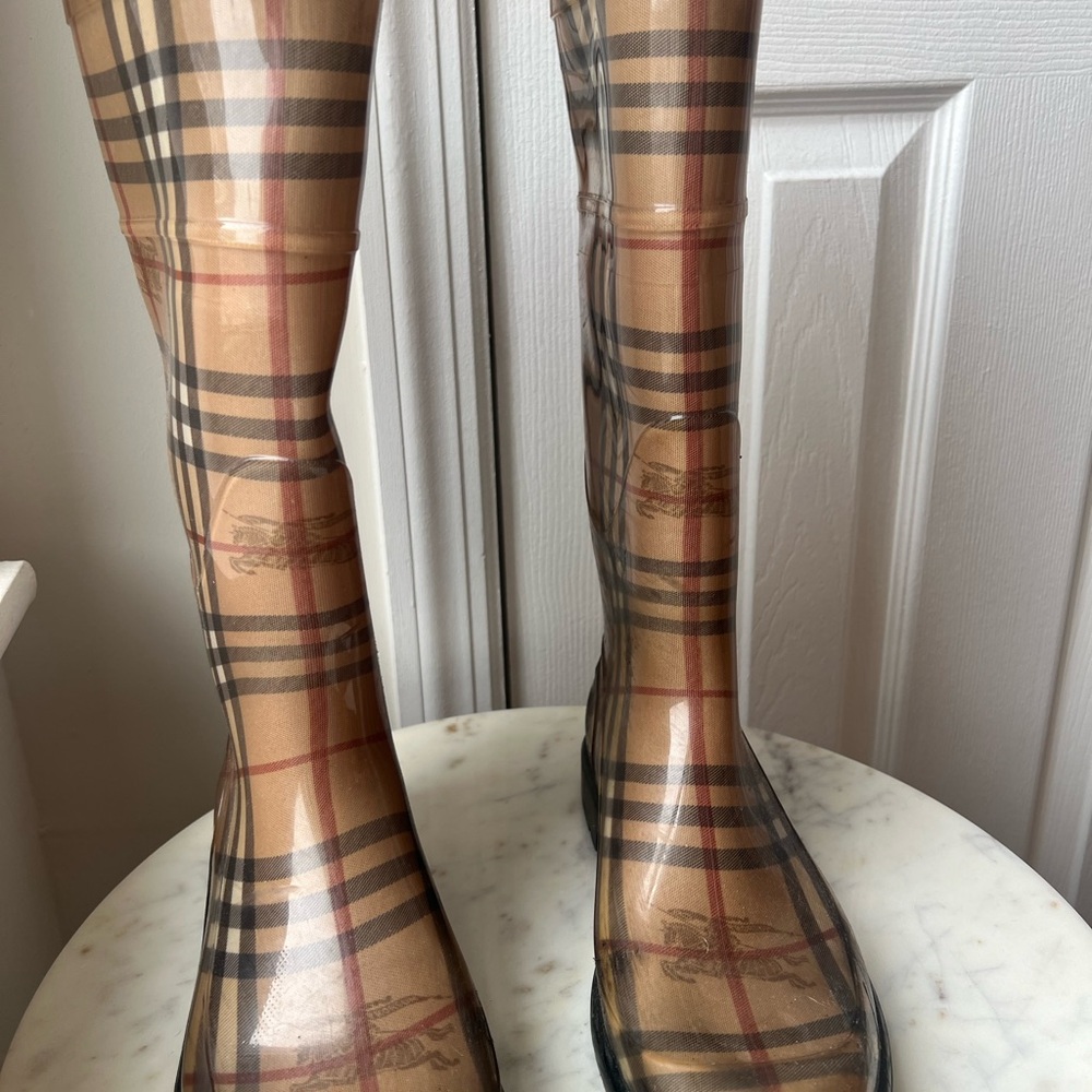 Burberry Plaid Rain Boots